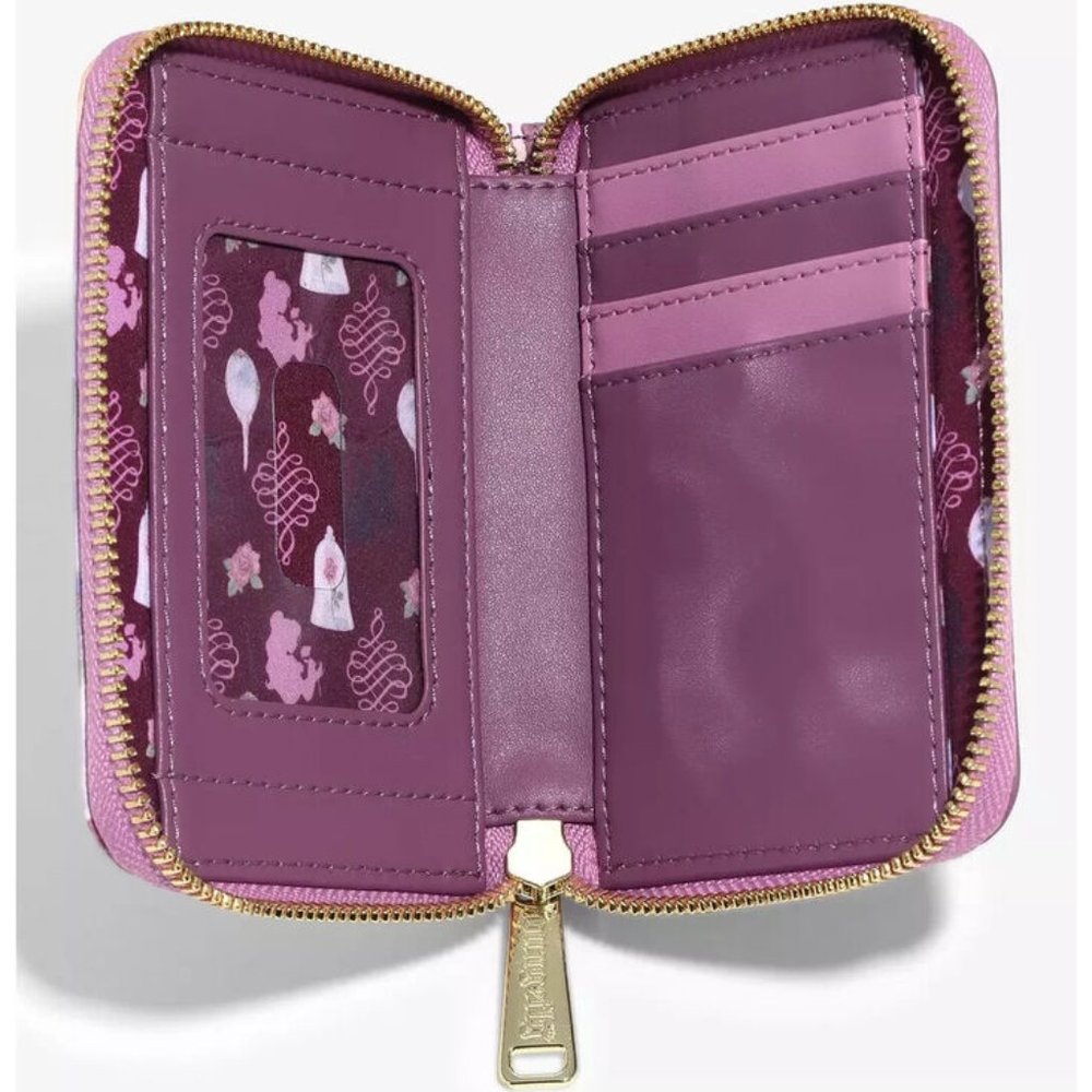 Loungefly Disney Beauty And The Beast Wallet Characters Portrait Zip Around - Picture 3 of 3